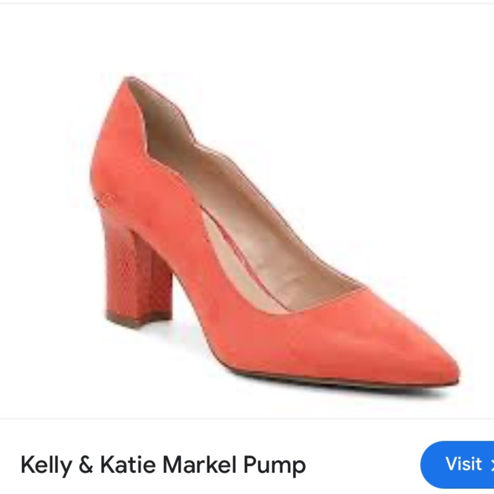 Kelly & Katie Markel pump in tropical coral. Never worn outside house